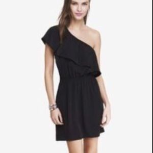 One Sleeve Ruffle Dress